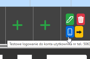 Przyciski akcji w kolumnie Akcje