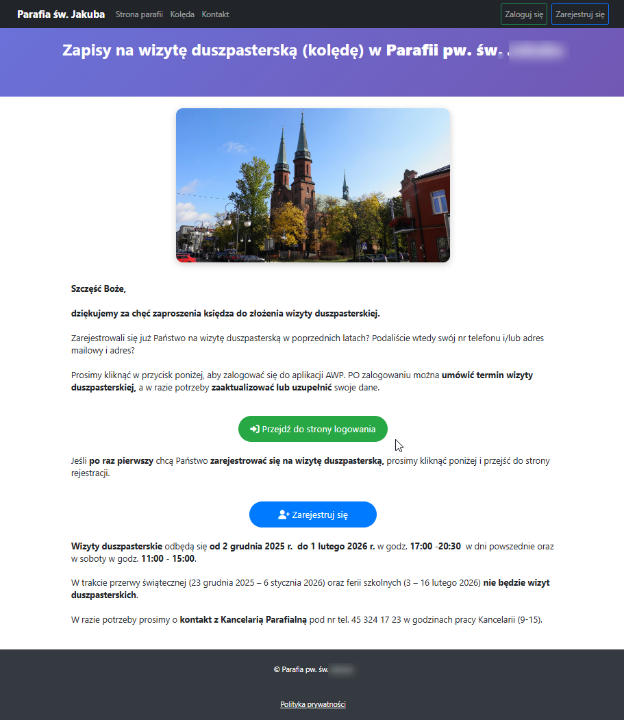 Przykład gotowej strony docelowej